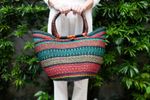 Bolsa de Palha Grande com Fecho