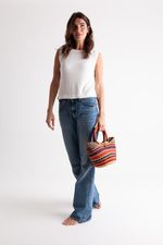 Bolsa de Palha Mini com Fecho