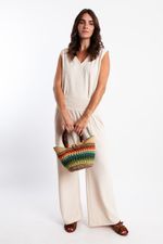Bolsa de Palha Mini com Fecho