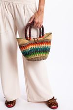 Bolsa de Palha Mini com Fecho