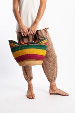 Bolsa de Palha Grande com Fecho