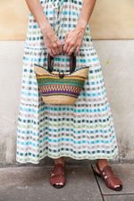 Bolsa de Palha Mini com Fecho