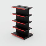 Gôndola de Centro Continuação de 1,55 m - Preto-Vermelho
