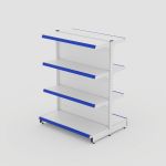 Gôndola de centro Inicial de 1,32 m - Branco-Azul