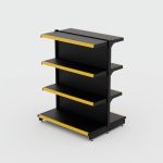 Gôndola de centro Inicial de 1,32 m - Preto-Amarelo