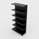 Gôndola de Parede Continuação de 1,95 m - Preto-Verde