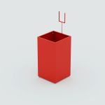 Cesto Promocional 45x45x85 - Vermelho