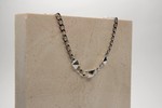 Colar Chocker Luxo Geométrico folheados em prata