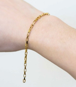 Pulseira Elos Minimalistas 20cm folheada em ouro 18K