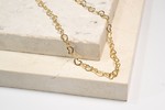 Colar Chocker Elos de Coração folheado em ouro 18k