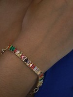 Pulseira Colorida folheada em ouro 18K