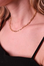 Colar Chocker Correntes folheado em ouro 18K