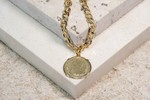 Pulseira Medalha Clássica folheada em ouro 18K