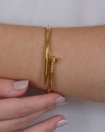 Bracelete Impacto Contemporâneo folheado em ouro 18K