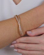 Bracelete Cristais de Luxo folheado em ouro 18K