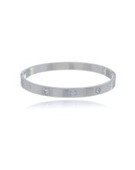 Bracelete Elegância Cativa folheado em ródio branco