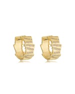 Brinco Geometria Brilhante folheado em ouro 18K