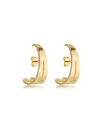 Ear Hook Linear Refined folheado em ouro 18K