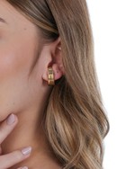 Ear Hook Linear Refined folheado em ouro 18K