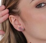 Brinco Ear Cuff Coração Encantado folheado em ouro 18K