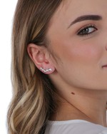 Brinco Ear Cuff Estrelas do Céu folheado em prata