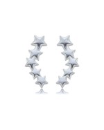 Brinco Ear Cuff Estrelas do Céu folheado em prata