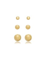 Brinco Trio Esferas Delicadas folheado a ouro 18K