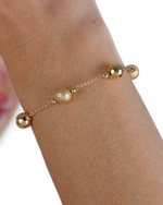 Pulseira Esferas folheado em ouro 18K