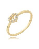 Anel  Encanto Circular folheado a ouro 18K