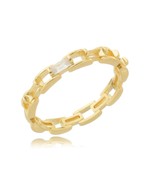 Anel Corrente Luxo Dourado folheado a ouro 18K