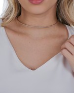 Colar Chocker Riviera Pequena folheado em ouro 18K