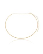 Colar Chocker Riviera Pequena folheado em ouro 18K