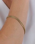 Pulseira Elos de Serpente folheada em ouro 18K