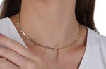 Colar Chocker Cores Delicadas folheado em ouro 18K