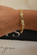 Pulseira Tigre Majestoso folheada em ouro 18K