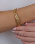 Bracelete Trançado folheado em ouro 18K