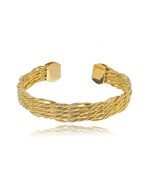 Bracelete Trançado folheado em ouro 18K