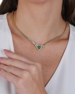 Colar Chocker Coração de Luxo 