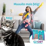 Areia Higiênica Biodegradável De Tofu Fragrância De Pêssego 2,1kg Wicat
