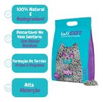 Areia Sanitária De Tofu Higiênica Para Gatos Carvão De Bambu 2.1kg Wicat