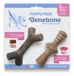 Benebone Mordedor Para Cães Maple Stick + Zaggler Bacon Puppy Tiny