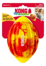 Bola Americana Kong Felxball Para Cães Flutuantes, Fácil De Segurar, Amarela/vermelha