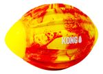 Bola Americana Kong Felxball Para Cães Flutuantes, Fácil De Segurar, Amarela/vermelha