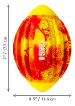 Bola Americana Kong Felxball Para Cães Flutuantes, Fácil De Segurar, Amarela/vermelha