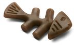 Brinquedo Cães Roer Morder Benebone Fishbone Extra Grande Cor Marrom