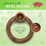 Brinquedo Mordedor Osso Benebone Ring Bacon Para Cachorro P Cor Marrom