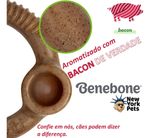 Brinquedo Mordedor Osso Benebone Ring Bacon Para Cachorro P Cor Marrom