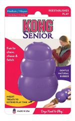 Brinquedo Mordedor Recheável Para Cães Idosos Kong Senior M Cor Roxo