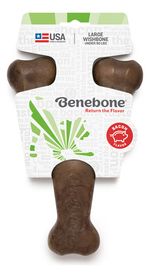 Brinquedo Roer Benebone Wishbone Bacon Grande Para Cães Cor Marrom