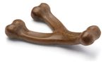 Brinquedo Roer Benebone Wishbone Bacon Grande Para Cães Cor Marrom